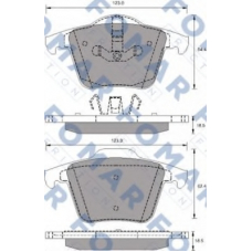 FO 692181 FOMAR ROULUNDS Комплект тормозных колодок, дисковый тормоз