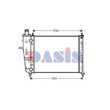080043N AKS DASIS Радиатор, охлаждение двигателя