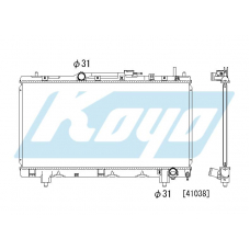 PA010736 KOYO P-tank corrugate-fin ass'y