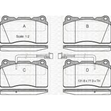 8110 12004 TRIDON Brake pads - front