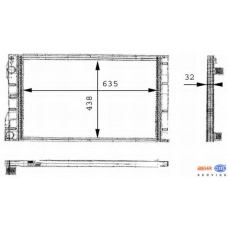 8MK 376 717-031 HELLA Радиатор, охлаждение двигателя