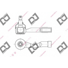 DE1263 DJ PARTS Наконечник поперечной рулевой тяги