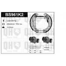 BS961K2 QUINTON HAZELL Комплект тормозов, барабанный тормозной механизм