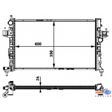 8MK 376 715-321 HELLA Радиатор, охлаждение двигателя