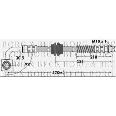 BBH7069 BORG & BECK Тормозной шланг