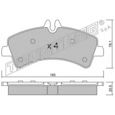 690.0 TRUSTING Комплект тормозных колодок, дисковый тормоз