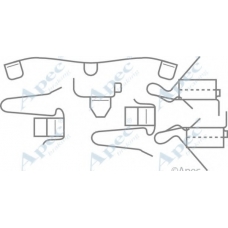 KIT425 APEC Комплектующие, тормозные колодки