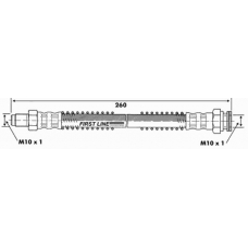 FBH6259 FIRST LINE Тормозной шланг