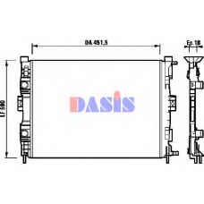181001N AKS DASIS Радиатор, охлаждение двигателя