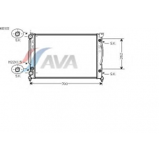 AI2122 AVA Радиатор, охлаждение двигателя