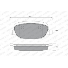 151-1728 WEEN Комплект тормозных колодок, дисковый тормоз