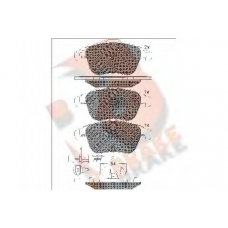 RB1864 R BRAKE Комплект тормозных колодок, дисковый тормоз