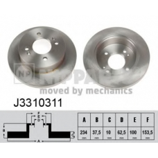 J3310311 NIPPARTS Тормозной диск