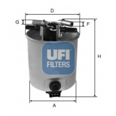 55.393.00 UFI Топливный фильтр