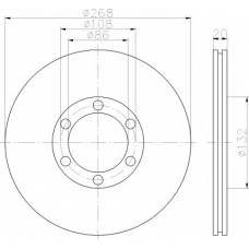 8DD 355 117-671 HELLA Тормозной диск