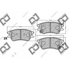 BP1134 DJ PARTS Комплект тормозных колодок, дисковый тормоз