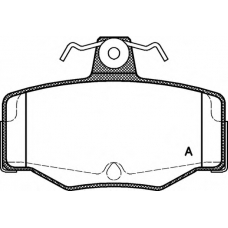 BPA0343.00 OPEN PARTS Комплект тормозных колодок, дисковый тормоз