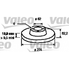 186720 VALEO Тормозной диск