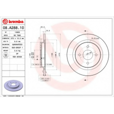 08.A288.10 BREMBO Тормозной диск