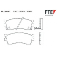 BL1932A2 FTE Комплект тормозных колодок, дисковый тормоз