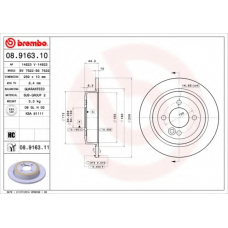 08.9163.11 BREMBO Тормозной диск