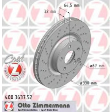 400.3637.52 ZIMMERMANN Тормозной диск