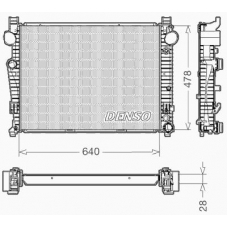 DRM17092 DENSO Радиатор, охлаждение двигателя