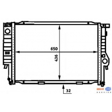 8MK 376 713-281 HELLA Радиатор, охлаждение двигателя