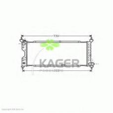 31-0770 KAGER Радиатор, охлаждение двигателя