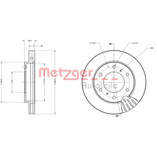 6110359 METZGER Тормозной диск