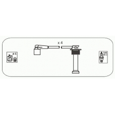FS28 JANMOR Комплект проводов зажигания