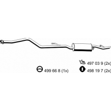 274005 ERNST Глушитель выхлопных газов конечный