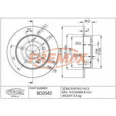 BD-2043 FREMAX Тормозной диск