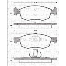 363702161186 MAGNETI MARELLI Комплект тормозных колодок, дисковый тормоз