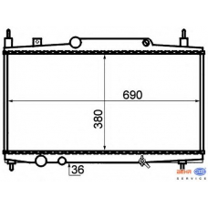 8MK 376 717-591 HELLA Радиатор, охлаждение двигателя