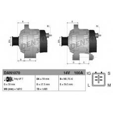 DAN1070 DENSO Генератор