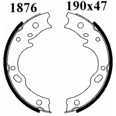 01876 BSF Комплект тормозных колодок, стояночная тормозная с