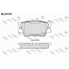 BL2517A1 FTE Комплект тормозных колодок, дисковый тормоз