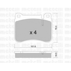 22-0668-0 METELLI Комплект тормозных колодок, дисковый тормоз