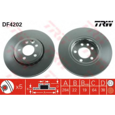 DF4202 TRW Тормозной диск