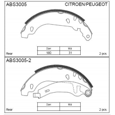 ABS3005 Allied Nippon Колодки барабанные