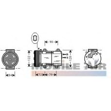 1800K351 VAN WEZEL Компрессор, кондиционер