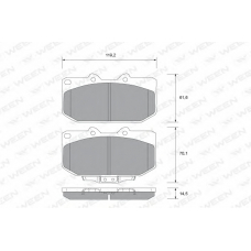 151-2295 WEEN Комплект тормозных колодок, дисковый тормоз