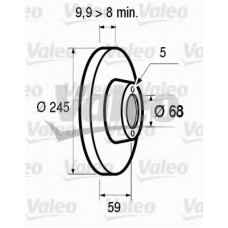 186293 VALEO Тормозной диск