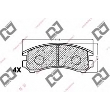 BP1467 DJ PARTS Комплект тормозных колодок, дисковый тормоз