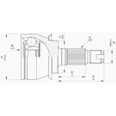 CVJ5488.10 OPEN PARTS Шарнирный комплект, приводной вал