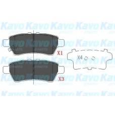 KBP-6575 KAVO PARTS Комплект тормозных колодок, дисковый тормоз