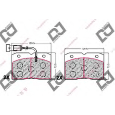 BP2043 DJ PARTS Комплект тормозных колодок, дисковый тормоз