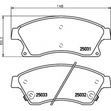 8DB 355 015-231 HELLA PAGID Комплект тормозных колодок, дисковый тормоз