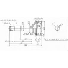 MS512E0 URW Шарнирный комплект, приводной вал